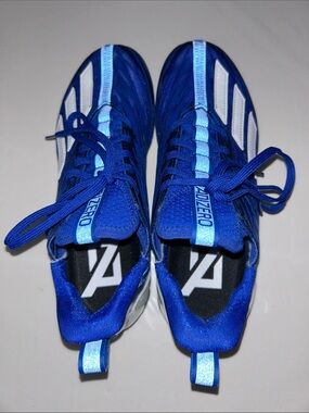 NWOB Adidas Adizero Scorch Athletic Football Cleats Royal Blue and Cloud White